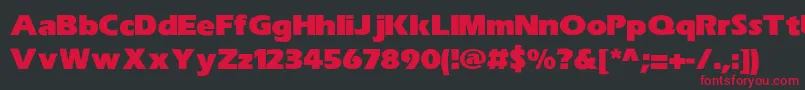 ErasUltrablkHeavy Font – Red Fonts on Black Background