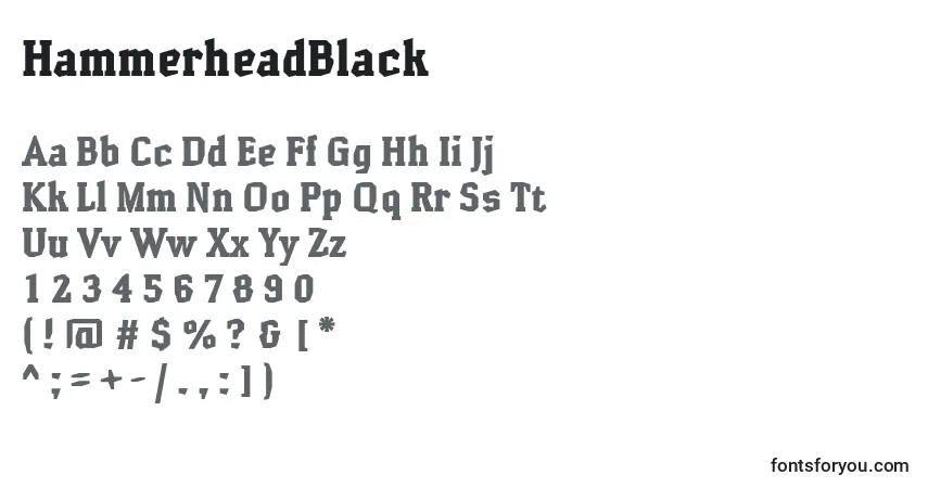 Schriftart HammerheadBlack – Alphabet, Zahlen, spezielle Symbole