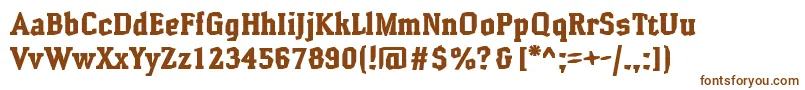 Шрифт HammerheadBlack – коричневые шрифты на белом фоне