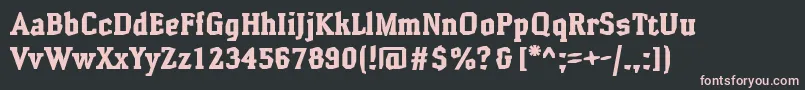 フォントHammerheadBlack – 黒い背景にピンクのフォント