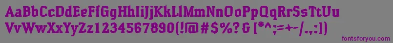 Шрифт HammerheadBlack – фиолетовые шрифты на сером фоне