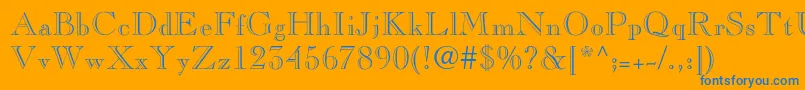 Pinchiopenface Font – Blue Fonts on Orange Background