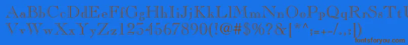 Pinchiopenface-fontti – ruskeat fontit sinisellä taustalla