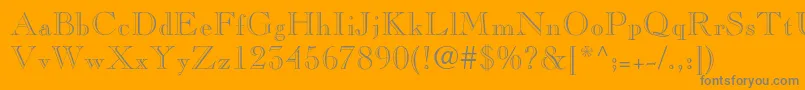 Pinchiopenface Font – Gray Fonts on Orange Background