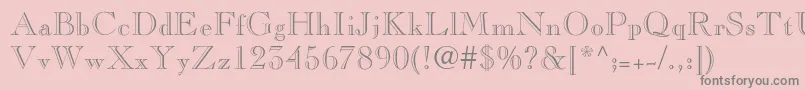 Pinchiopenface Font – Gray Fonts on Pink Background