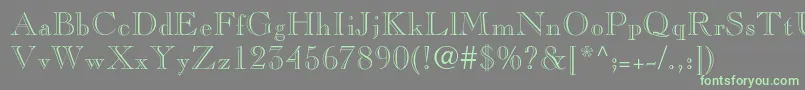 Pinchiopenface Font – Green Fonts on Gray Background