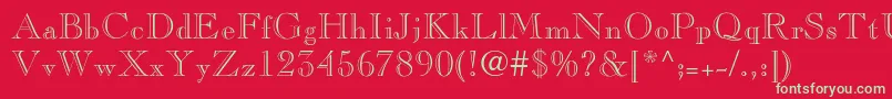 Шрифт Pinchiopenface – зелёные шрифты на красном фоне