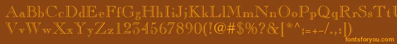 Шрифт Pinchiopenface – оранжевые шрифты на коричневом фоне