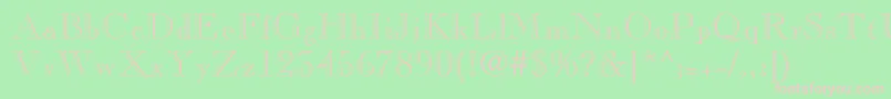 Pinchiopenface-fontti – vaaleanpunaiset fontit vihreällä taustalla