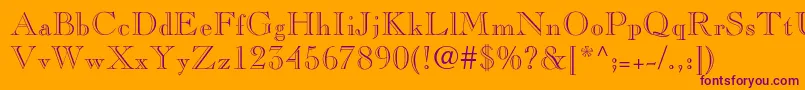 Pinchiopenface Font – Purple Fonts on Orange Background