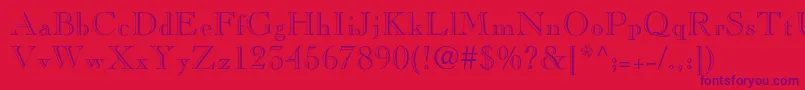 Pinchiopenface Font – Purple Fonts on Red Background