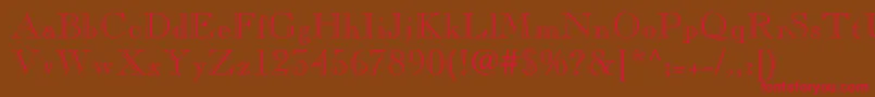 Pinchiopenface Font – Red Fonts on Brown Background