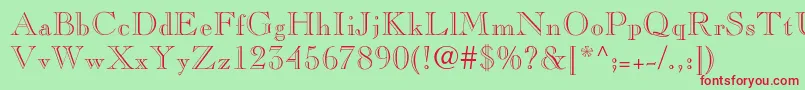 Pinchiopenface Font – Red Fonts on Green Background