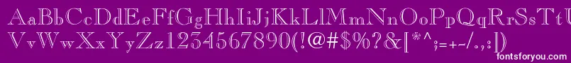 Pinchiopenface Font – White Fonts on Purple Background