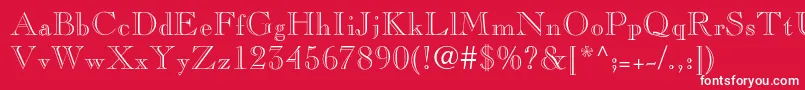 Pinchiopenface Font – White Fonts on Red Background