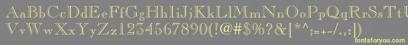 Pinchiopenface-fontti – keltaiset fontit harmaalla taustalla