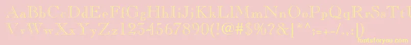 Pinchiopenface Font – Yellow Fonts on Pink Background