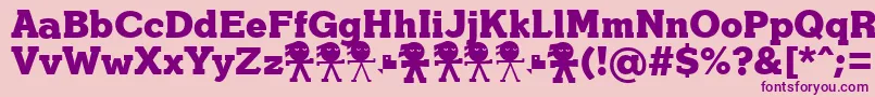 Подробнее о шрифте YonkyBlackDemoffp Шрифт YonkyBlackDemoffp – фиолетовые шрифты на розовом фоне