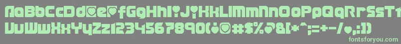 Transmaidens Font – Green Fonts on Gray Background