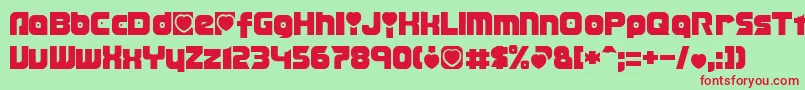 Transmaidens Font – Red Fonts on Green Background