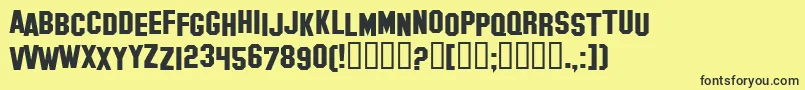 Hollywood ffy Font – Black Fonts on Yellow Background