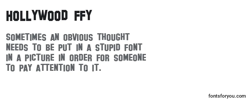 Review of the Hollywood ffy Font