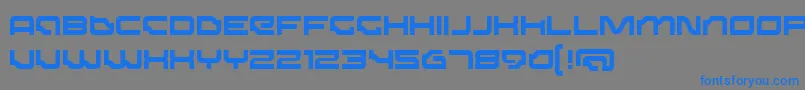 フォントDominatorMedium – 灰色の背景に青い文字