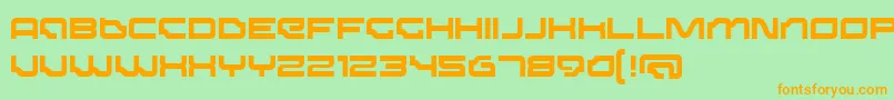 DominatorMedium Font – Orange Fonts on Green Background
