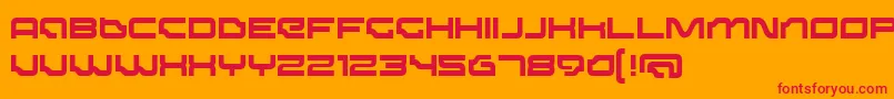 フォントDominatorMedium – オレンジの背景に赤い文字