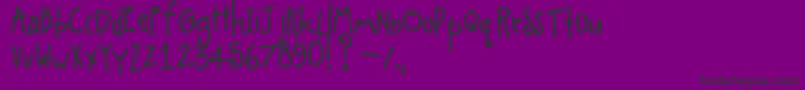 Czcionka Alittlepot – czarne czcionki na fioletowym tle