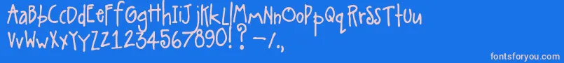 Шрифт Alittlepot – розовые шрифты на синем фоне