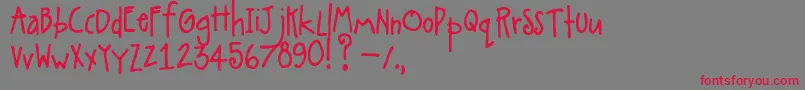 Alittlepot Font – Red Fonts on Gray Background