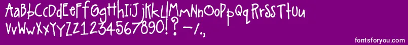 Шрифт Alittlepot – белые шрифты на фиолетовом фоне