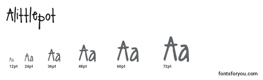 Alittlepot Font Sizes