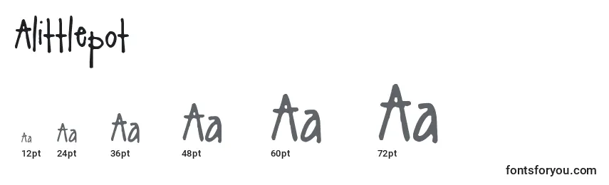 Größen der Schriftart Alittlepot