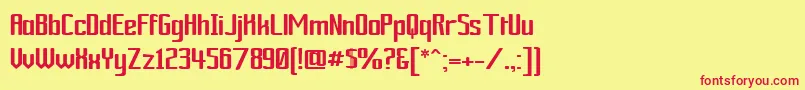 Ardour Font – Red Fonts on Yellow Background