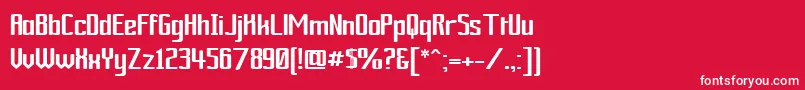 フォントArdour – 赤い背景に白い文字