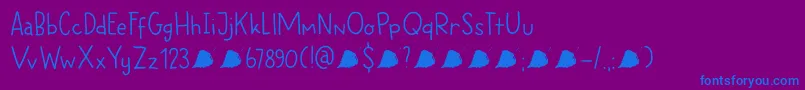 DkBetula Font – Blue Fonts on Purple Background