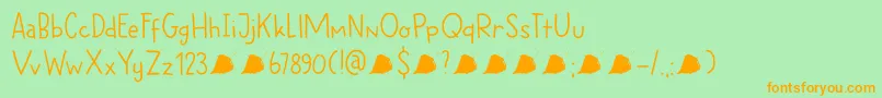 DkBetula Font – Orange Fonts on Green Background