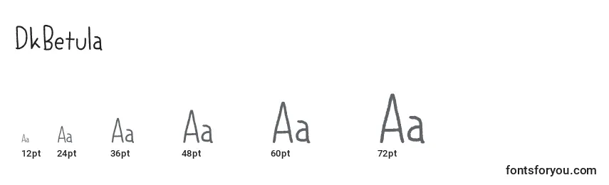 DkBetula Font Sizes