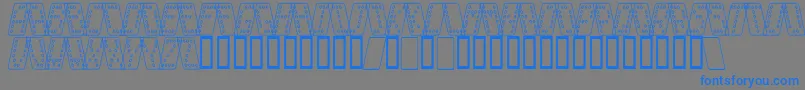 DominoSmalKursivOmrids Font – Blue Fonts on Gray Background
