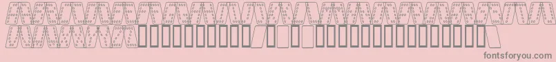 DominoSmalKursivOmrids Font – Gray Fonts on Pink Background