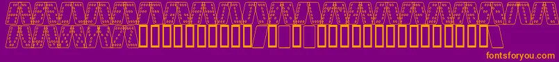 DominoSmalKursivOmrids Font – Orange Fonts on Purple Background