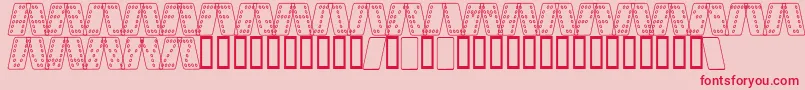 DominoSmalKursivOmrids Font – Red Fonts on Pink Background