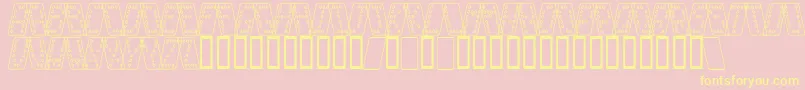 DominoSmalKursivOmrids Font – Yellow Fonts on Pink Background