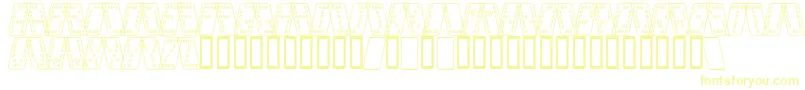 DominoSmalKursivOmrids Font – Yellow Fonts on White Background