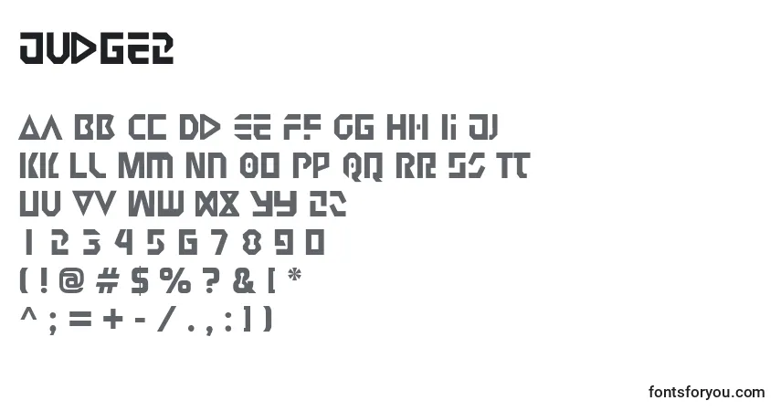 A fonte Judge2 – alfabeto, números, caracteres especiais