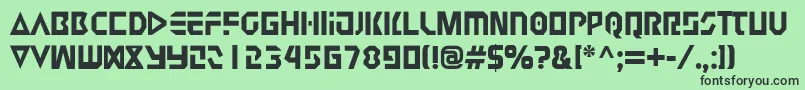 Judge2 Font – Black Fonts on Green Background