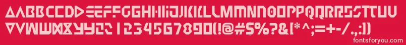 Judge2 Font – Pink Fonts on Red Background