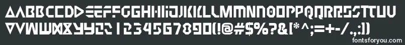フォントJudge2 – 黒い背景に白い文字